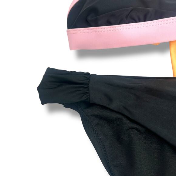NEW Mix & Match Bikini Set Size Large Black Pink Colorblock Bar III Salt + Cove - Picture 7 of 10